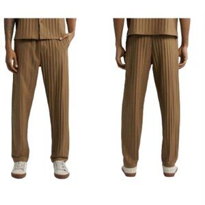 Native Youth Plissé Elastic Waist Pants in Brown Size 30 - NWOT